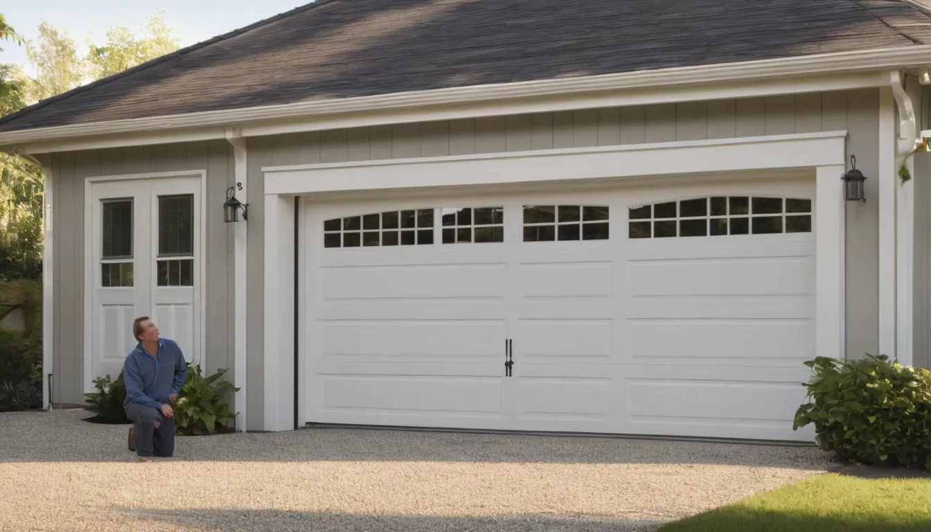 A residential garage door in Manassas being inspected by a local provider